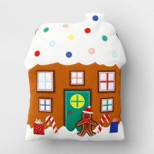 Target Wondershop Reversible Gingerbread House Christmas Novelty Pillow